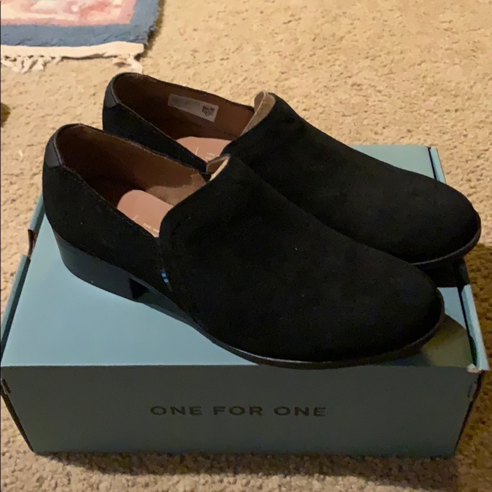 TOMS Shayne Black Suede Bootie Shoe Size 9